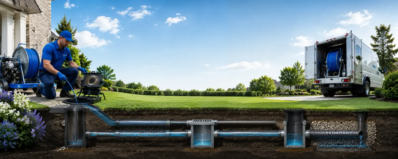 Outdoor drain cleaning information for Nineveh, PA